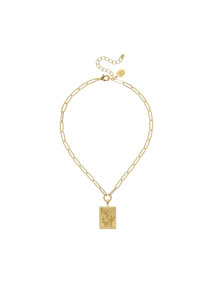1 Bam Bird Mahjong Tile Paperclip Necklace