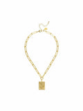 1 Bam Bird Mahjong Tile Paperclip Necklace