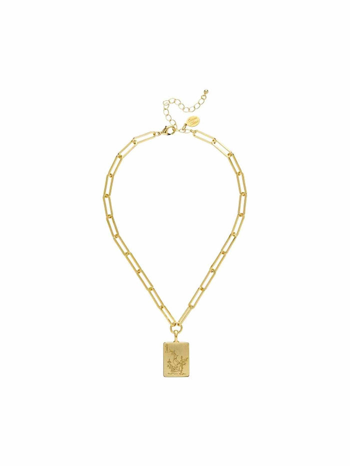 1 Bam Bird Mahjong Tile Paperclip Necklace