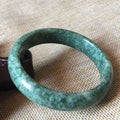 10% OFF- 55/56/57mm Certified Natural Oily Green Jadeite Emerald A*Jade HandCarved Bangle A480