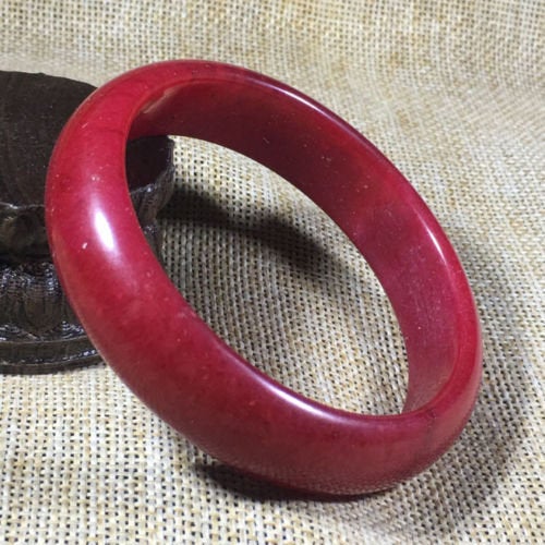10% OFF- 57/58/59mm Certified Natural Red Jadeite Emerald A*Jade HandCarved Bangle L101
