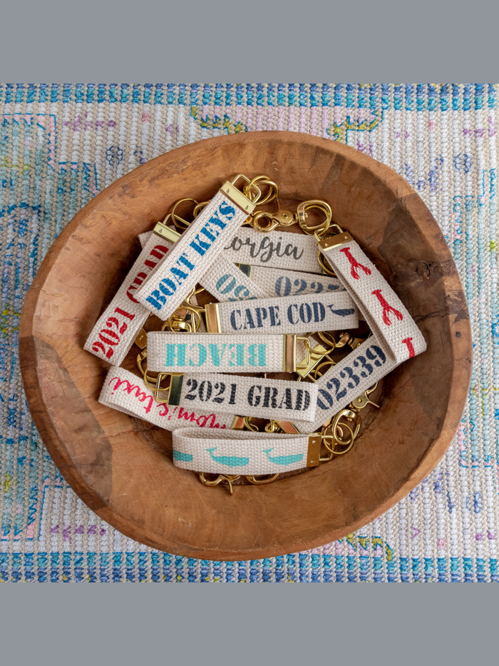 32461 Nautical Blue Personalized Keychain