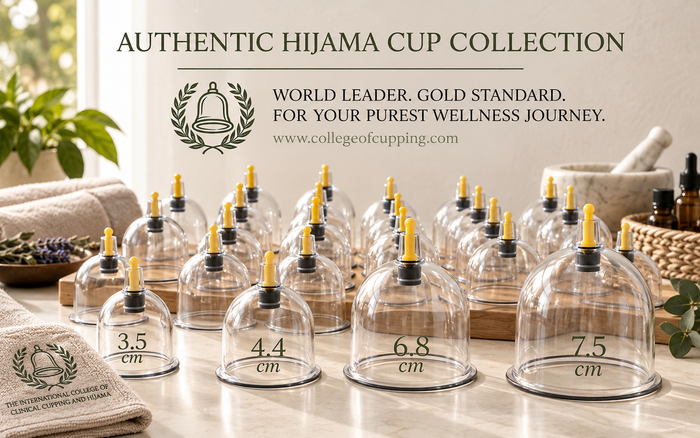 ICCCH 40-piece Hijama cup replacement set, clear cups in 3.5, 4.4, 6.8 and 7.5 cm sizes