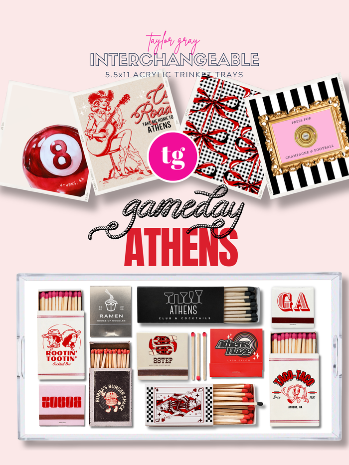 5.5x11 GAMEDAY ATHENS trinket tray insert set of 5