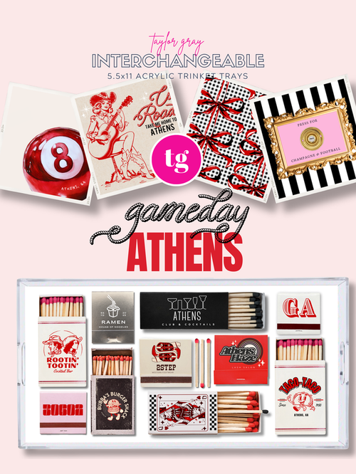 5.5x11 GAMEDAY ATHENS trinket tray insert set of 5