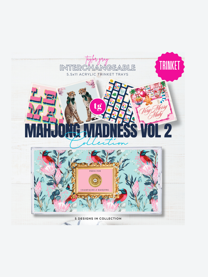 5.5x11 MAHJONG MADNESS VOL 2 trinket tray insert set of 5