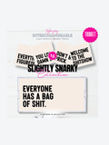 5.5x11 SLIGHTLY SNARKY trinket tray insert set of 5