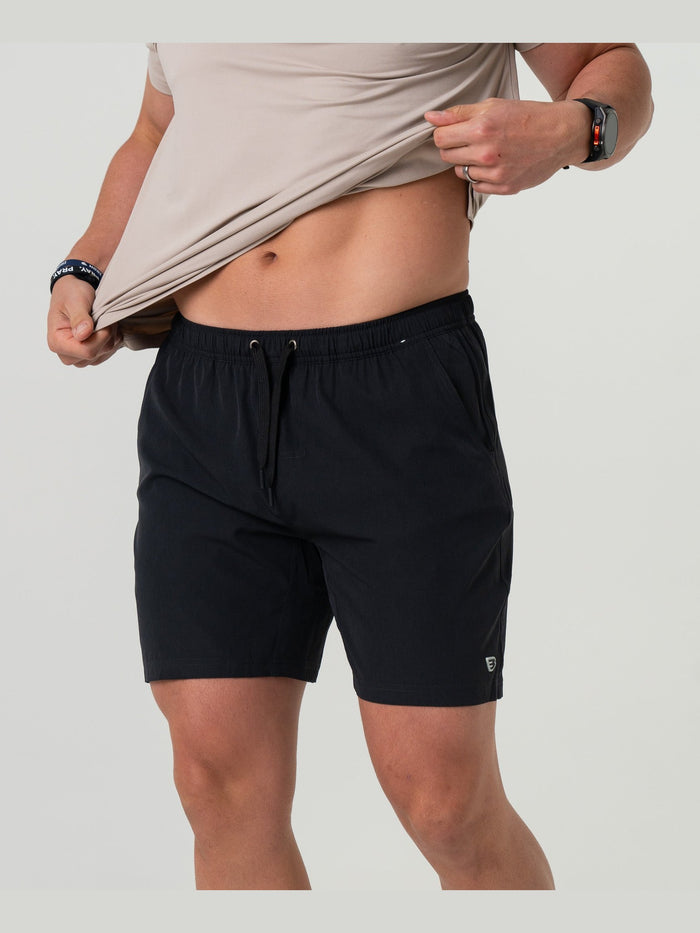 7" Athletic Short - Heather Black/ Retro Duck Camo Liner