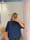 Bo Mock Neck Poncho - Navy