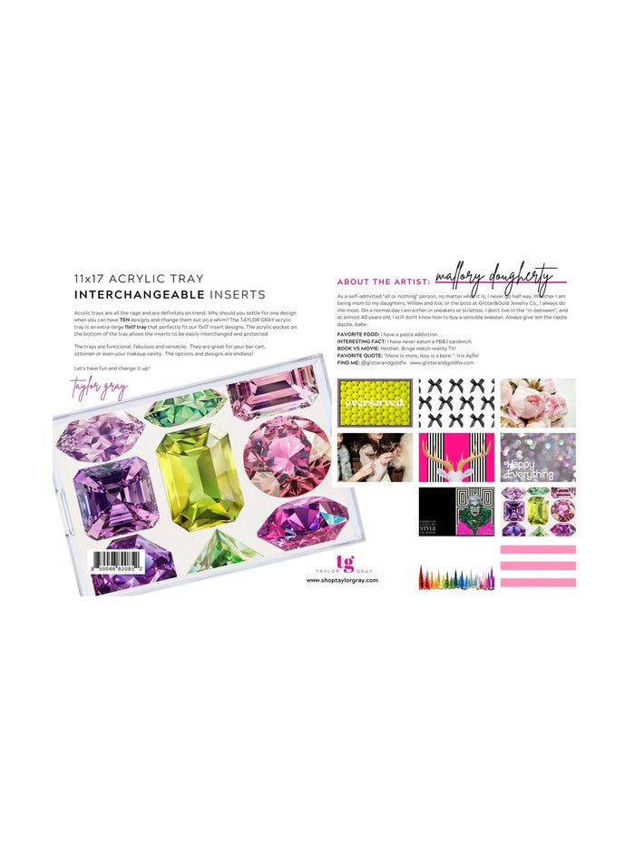 Acrylic Tray MALLORY DOUGHERTY insert set of 10