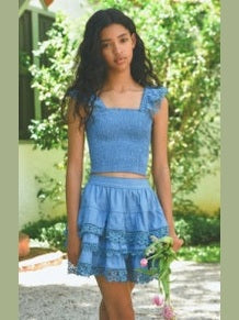 Adina Top - Riverside Blue