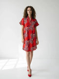 Alana Dress - Crimson Ascent