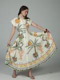 Alexis Button Closure Maxi Dress