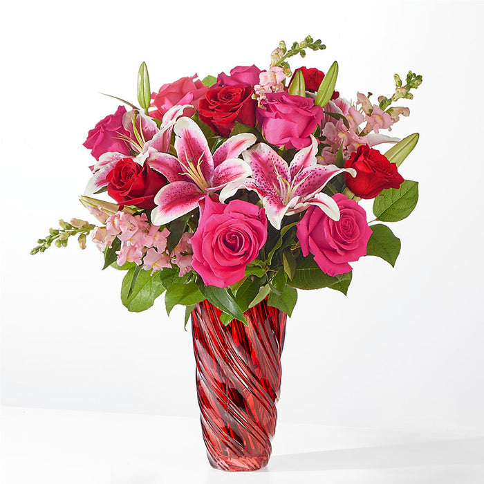 Always You Bouquet with Luxe Swirl Vase – BUEHLER'S FLORAL, Wooster OH