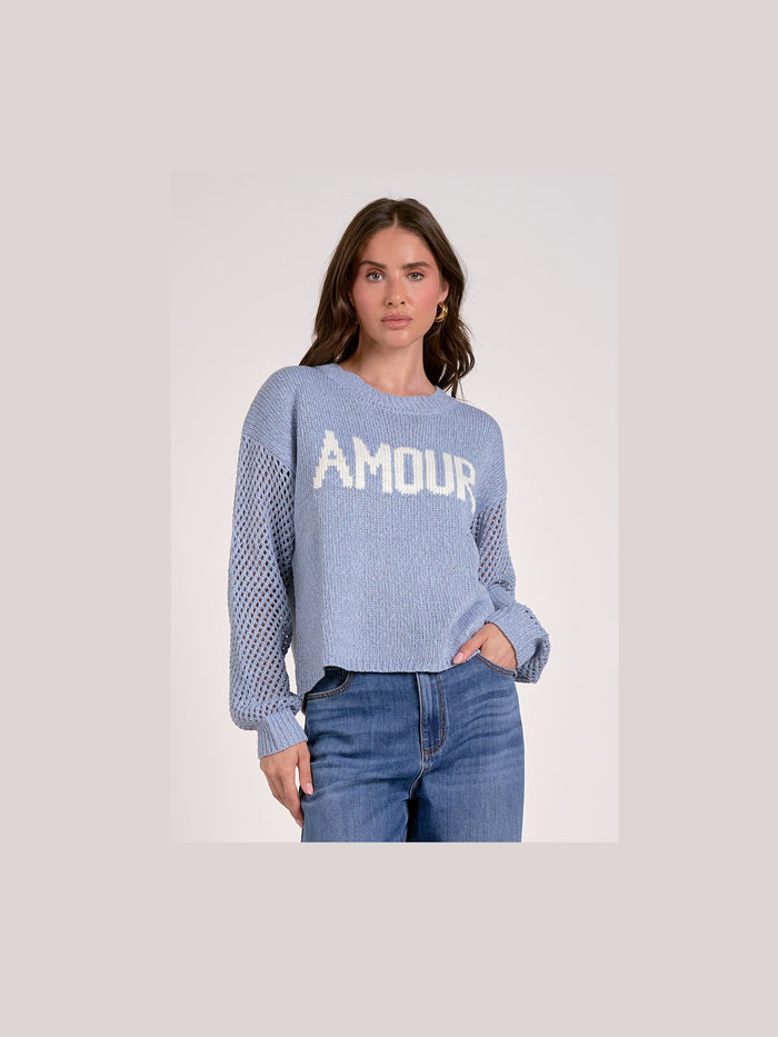 Amour Light Blue Sweater