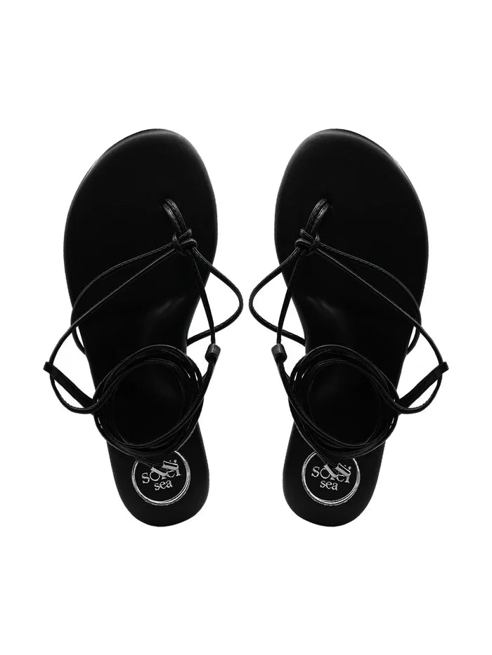 Angie Anklewrap Sandal - Black