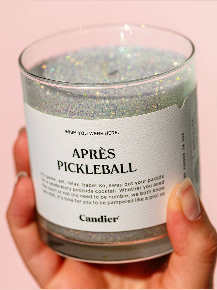 Apres Pickleball Pure Soy Wax Hand Poured Jar/Filled Candle