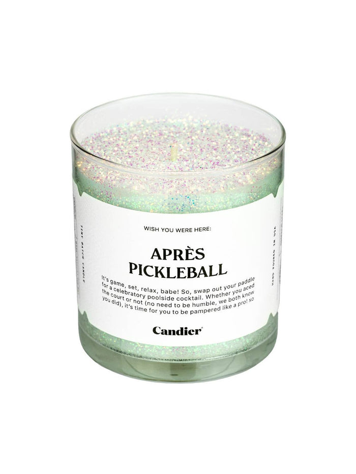 Apres Pickleball Pure Soy Wax Hand Poured Jar/Filled Candle