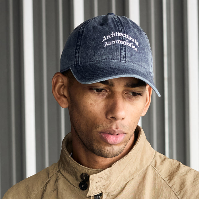 ARCHITECTURE & AUTOMOBILES DENIM HAT BLUE