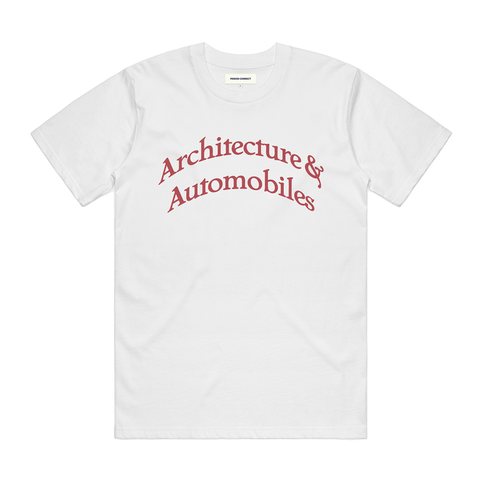 ARCHITECTURE & AUTOMOBILES TEE WHITE