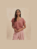 Ashford Knit Top- Ash Rose