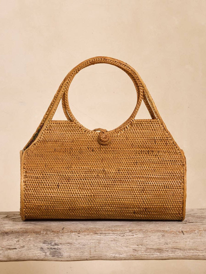 Ata Vine Handwoven Roll Handbag