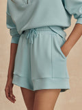 Atrium High Rise Shorts - Porcelain Blue