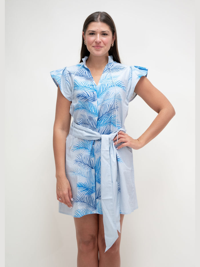 Aurea Blue Palms Dress