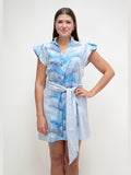 Aurea Blue Palms Dress