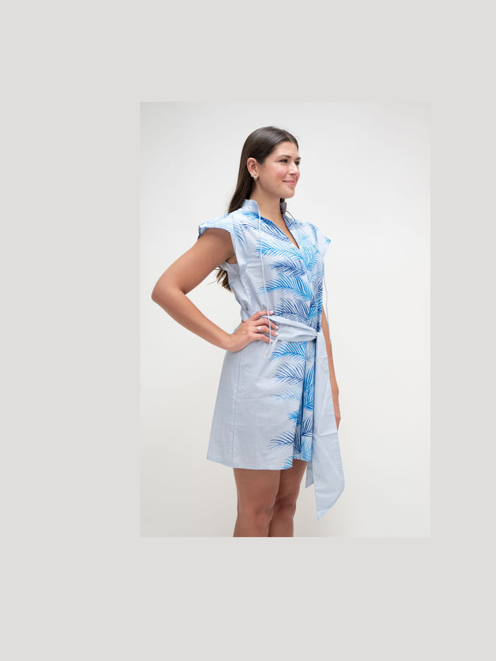 Aurea Blue Palms Dress