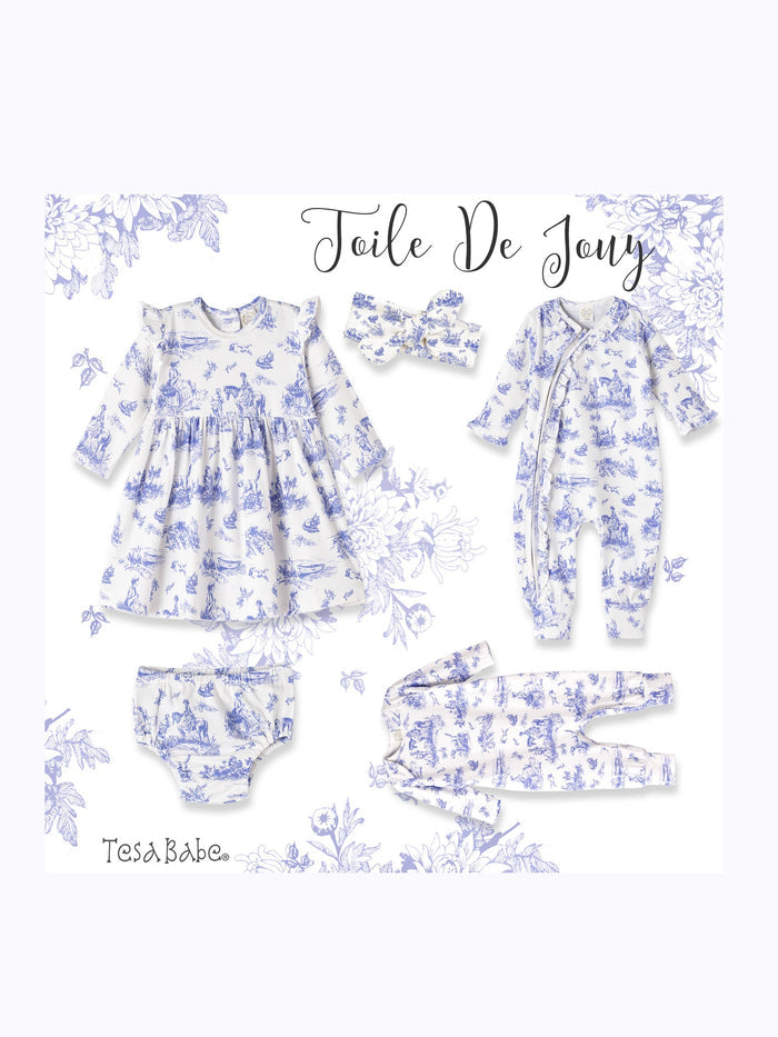 Baby Girl's Toile de Jouy Bamboo Headband
