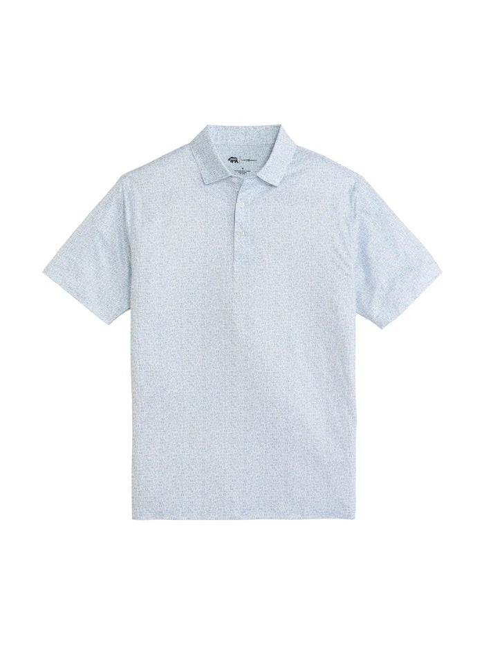 Beachcomber Printed Performance Polo - Azurine
