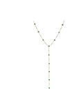 Bezel Gemstone Lariat - Emerald