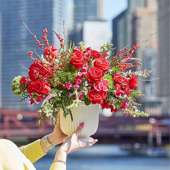 Big Red Bow Bouquet – BUEHLER'S FLORAL, Wooster OH