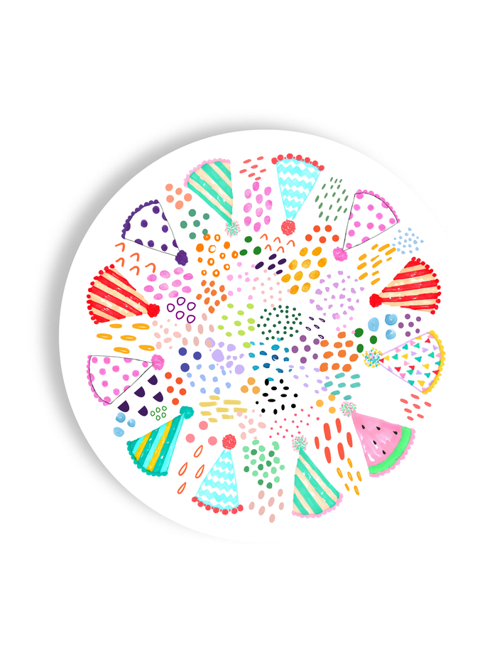 Birthday Party 24ct 9" Paper Plates – Salad/Dinner Separates