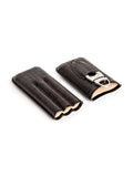 Black Croc Triple Cigar Holder