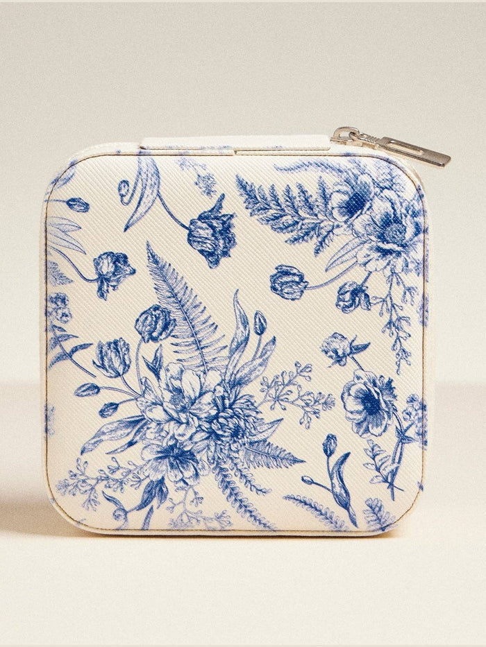 Blue Blossom Jewelry Box -Travel size