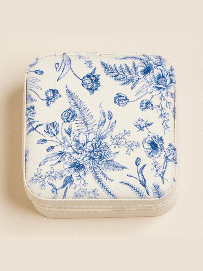 Blue Blossom Jewelry Box -Travel size