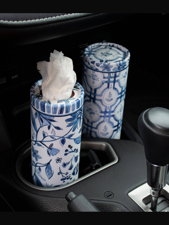 Blue Florals Tissue Box Set