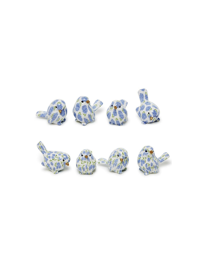 Blue Hydrangea Decorative Bird