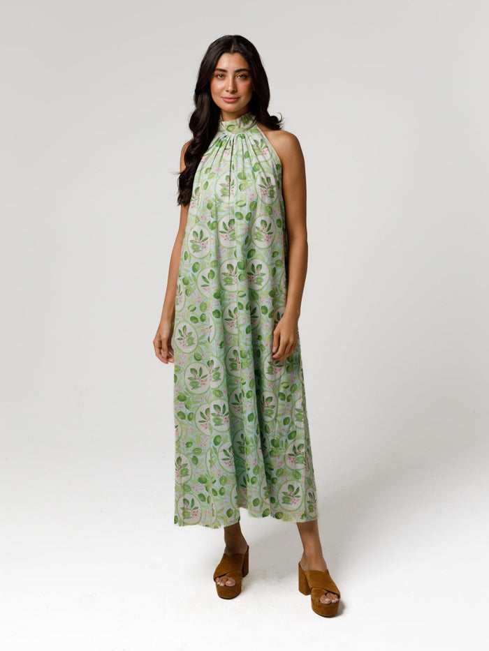 Blythe Voile Dress - Green Keylime