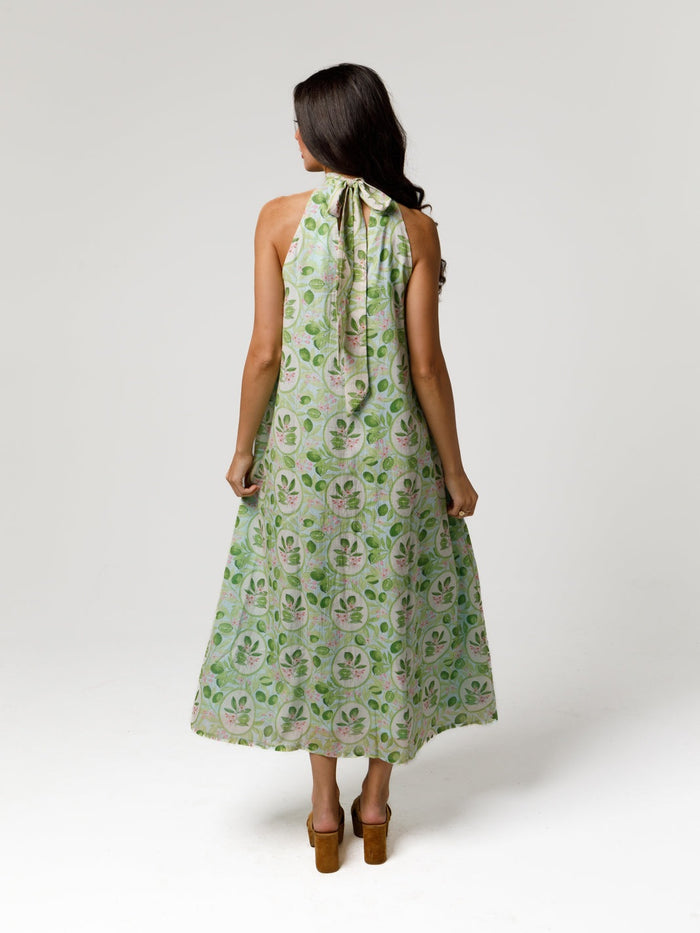 Blythe Voile Dress - Green Keylime