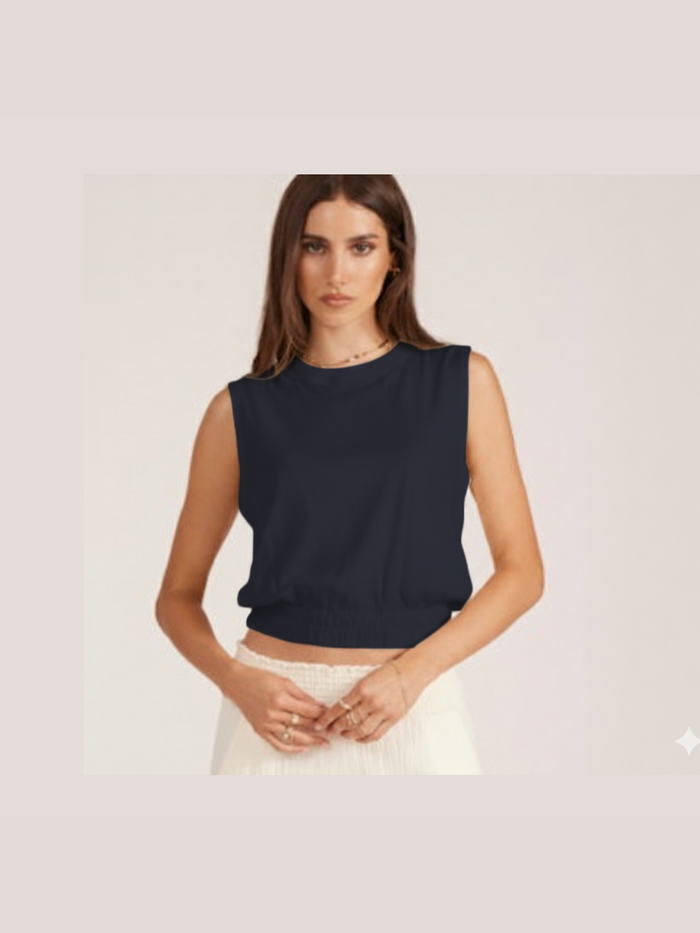 BoatNeck Elastic Hem Tank - Galaxy