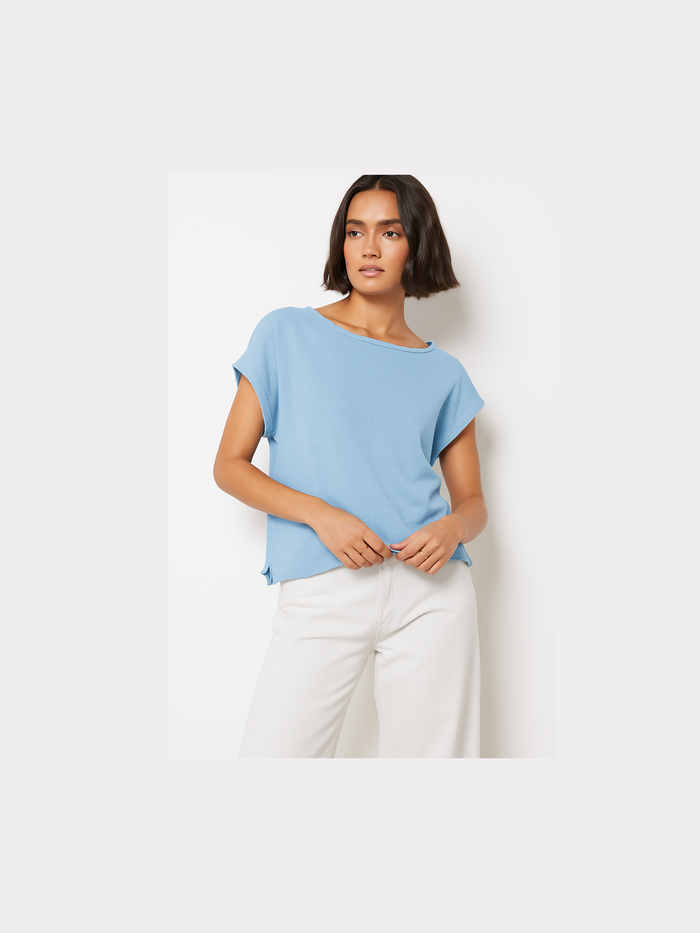 Boatneck S/S Sweatshirt - Cloudy Sky