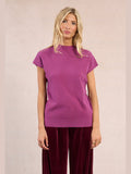 Bougainvillea Knitted Cap Sleeve Sweater