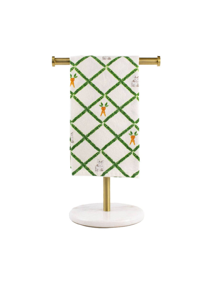 Boxwood Trellis Bunny Hand Towel   Cream/Multi   20x28
