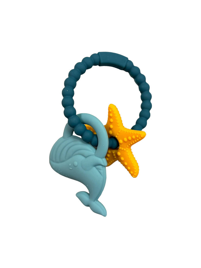 BPA Free Silicone Whale Teether Ring