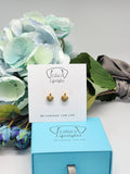 Brown Heart Earrings