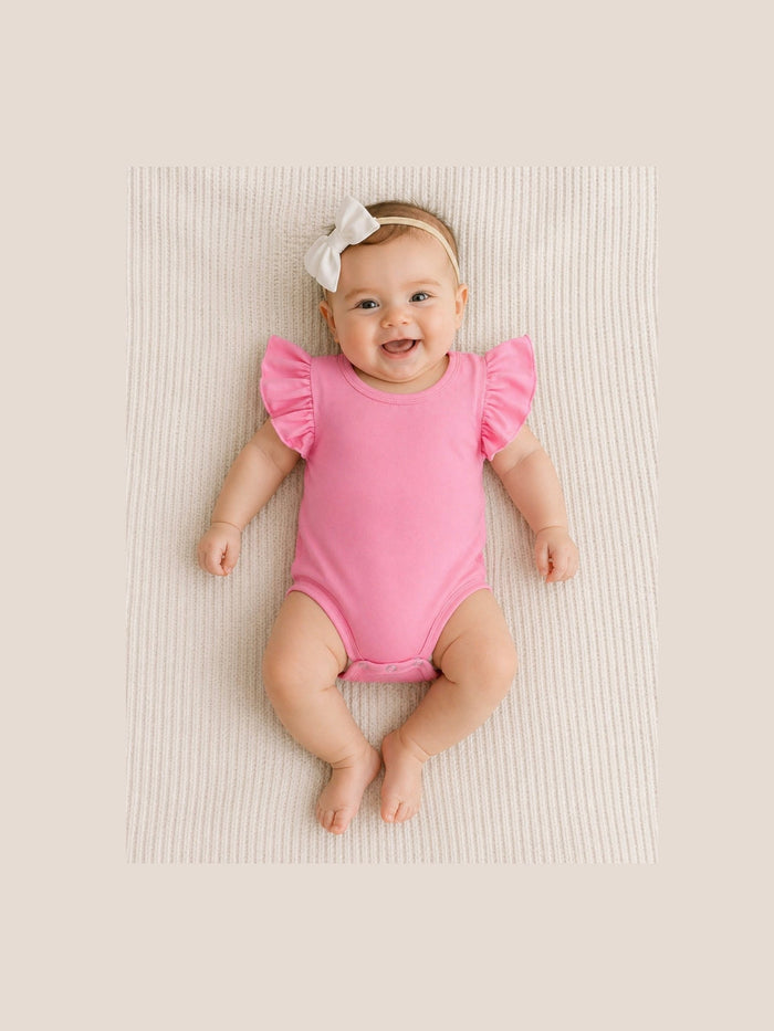 Bubblegum Pink Flutter Bodysuit