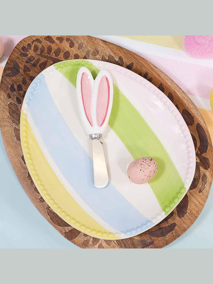 Bunny Ears Spreader   White/Pink   6"